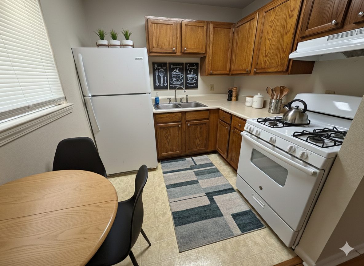 Kitchen with included appliances